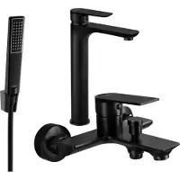 Mexen Alfa R72 Mélangeur lavabo et baignoire avec accessoires, noir (745713R72-70)