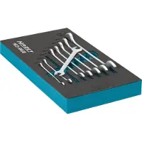 Hazet Jeu de clés à fourche doubles - Profil à 6 pans extérieurs - Nombre d'outils: 8 - 163-95/8
