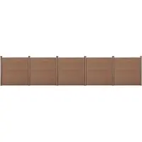 Neu.holz Clôture de jardin WPC avec poteaux Brise-vue Brise-vent Clôture à lames 183x879cm []