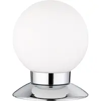 TRIO Lampe de table LED PRINCESS chromée blanche 3 W, blanc chaud, 250 lm, verre, dimensions : 13 x 10 x 10 cm, IP20, RL