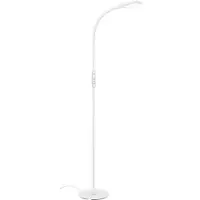 Briloner Lampadaire LED LEUCHTEN OFFICE REMOTE, 8 W, 700 lm, IP20, blanc, métal-plastique, intensité lumineuse variable, avec télécommande, CCT, Ø 24 cm