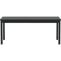 Ebuy24 Kenya table de jardin 90x180cm noir.