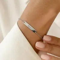 Yoursurprise Bracelet pour femme personnalisé - Argent