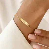 Yoursurprise Bracelet pour femme personnalisé - Or