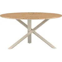 Ebuy24 Mexico table de jardin Ø140cm naturel.