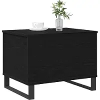 vidaXL Table basse noire imitation chêne 60 x 44,5 x 45 cm