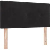 vidaXL Tête de lit LED avec barres lumineuses LED Noir 100 cm Velours