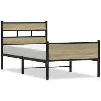 vidaXL Cadre de lit sans matelas Chêne Sonoma 90x190 cm Bois composite