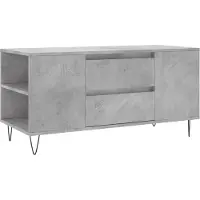 vidaXL Table basse gris béton 102x44,5x50 cm Bois composite
