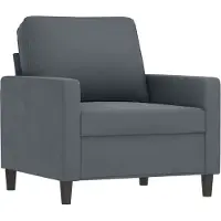 vidaXL Fauteuil gris foncé 60 cm velours