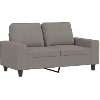 vidaXL Canapé à 2 places Taupe 120 cm Tissu