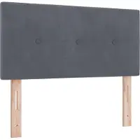 vidaXL Tête de lit LED avec bandes lumineuses LED gris 80 cm velours