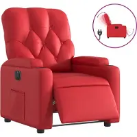 vidaXL Fauteuil relax électrique rouge similicuir