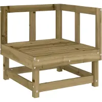 vidaXL Canapé d'angle de jardin Bois de pin imprégné