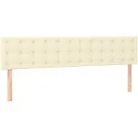 vidaXL Têtes de lit 2 pcs. Crème 80x5x78/88 cm Similicuir