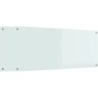 vidaXL : Dosseret de cuisine, 2 pièces, blanc, 120 x 50 cm, verre trempé