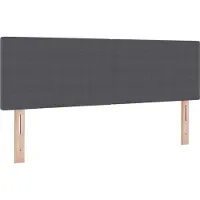 vidaXL Tête de lit LED avec bandes lumineuses LED gris foncé 160 cm en velours côtelé