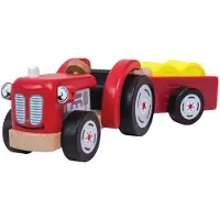 Tidlo Tracteur en bois avec remorque