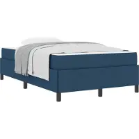 vidaXL Sommier tapissier bleu 120 x 190 cm tissu