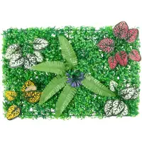 vidaXL Pare-vue en plantes artificielles 24 pcs. Vert 40x60 cm