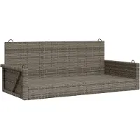 vidaXL Banc suspendu Gris 119x56x48 cm Poly rotin