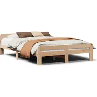 vidaXL Lit en pin massif sans matelas 150x200 cm