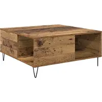 vidaXL Table basse en vieux bois 80 x 80 x 36,5 cm Bois composite