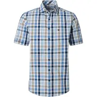 REDMOND Comfort Fit Chemise bleu, A carreaux