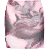 Mymo Jupe gris clair / gris foncé / rose