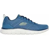 SKECHERS Chaussures basses Track Leshur pour homme, en mesh et matière synthétique, bleu, 42,5 EU