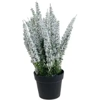 Viana Erika Blanc Bruyère Plante artificielle Déco 26cm Calluna Vulgaris