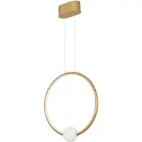 Lyora Suspension Celia Or avec rond blanc