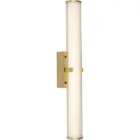 Searchlight Applique murale moderne, fixation par pince, acier doré, verre blanc, éclairage LED, 23W, 3000K