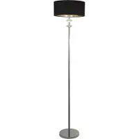 Searchlight NEW ORLEANS Lampadaire à 1 flamme chromé avec SHADE/SILVER INNER noir