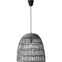 Nova Luce Suspension grise Destin rotin Ø 46,5cm