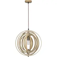 Lyora Suspension moderne Asco bois Ø 43cm