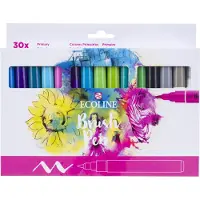 Bruynzeel Brush Pen Set Primair, 30 Kleuren