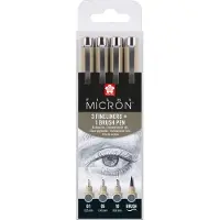 Sakura Pigma Micron Fineliner Stylos techniques Grey 4 pièces