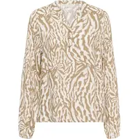 Kaffe Chemisier 'KAmathilde' beige / blanc