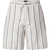 BOSS Chino Short Mélange Lin Rayé Beige taille 32