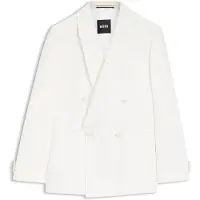 BOSS Veste Slim Fit en twill de lin