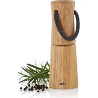 AdHoc MP830 Moulin à poivre/à sel Yaso 17 cm - Moulin en céramique de haute qualité, bois de chêne, avec poignée, pour les épices