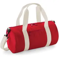 Bagbase Sac de sport Mini Barrel (2 pièces/paquet) BC4426 (Taille unique) (Rouge/Off Blanc)