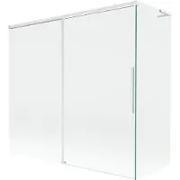 Mexen Rox L Paroi pliante pour baignoire à 2 volets coulissants 170 + 75 x 150 cm, transparent, blanc - 8C9L-170-075-20-00