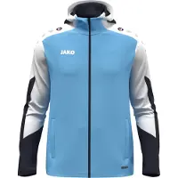 Jako Veste à capuche unisexe Dynamic - 6870, Couleur:bleu ciel/blanc/marine, Taille:L