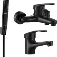Mexen Erica R72 Mélangeur lavabo et baignoire avec accessoires, noir (746403R72-70)