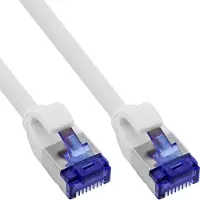 InLine Câble patch Slim, Cat.6A, S/FTP, TPE (LSZH) flexible, PoE, blanc, 3m