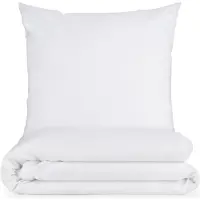 Blumtal linge de lit 155x220cm + taie d'oreiller 50x80cm - Microfibre Bed Sheets 155x220cm - 2pcs set linge de lit blanc