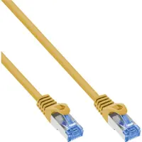 InLine câble patch, Cat.6A, S/FTP, TPE (LSZH), CCA, jaune, 0,3m