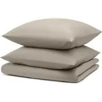 Blumtal linge de lit 155x200cm + 2x taies d'oreiller 40x80cm - Microfibre Bed Sheets 155x200cm - 3-pièces de linge de lit Taupe